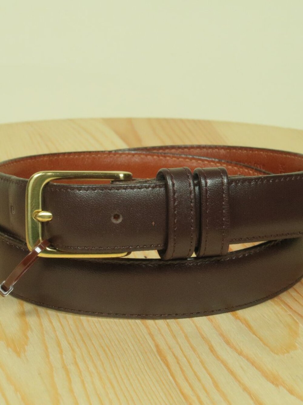 Vintage Coach Leather Dress Belt Mens 32 Mocha Brown 3700 Made in USA